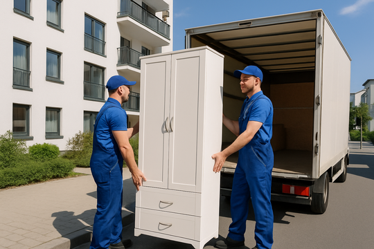 Möbeltransport Erlangen – Professionelles Team beim Möbel tragen